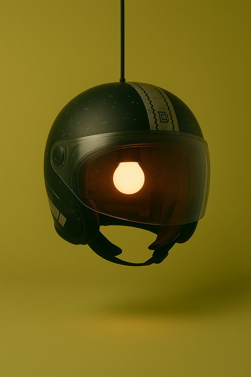 Casco Lámpara Jet Black Custom