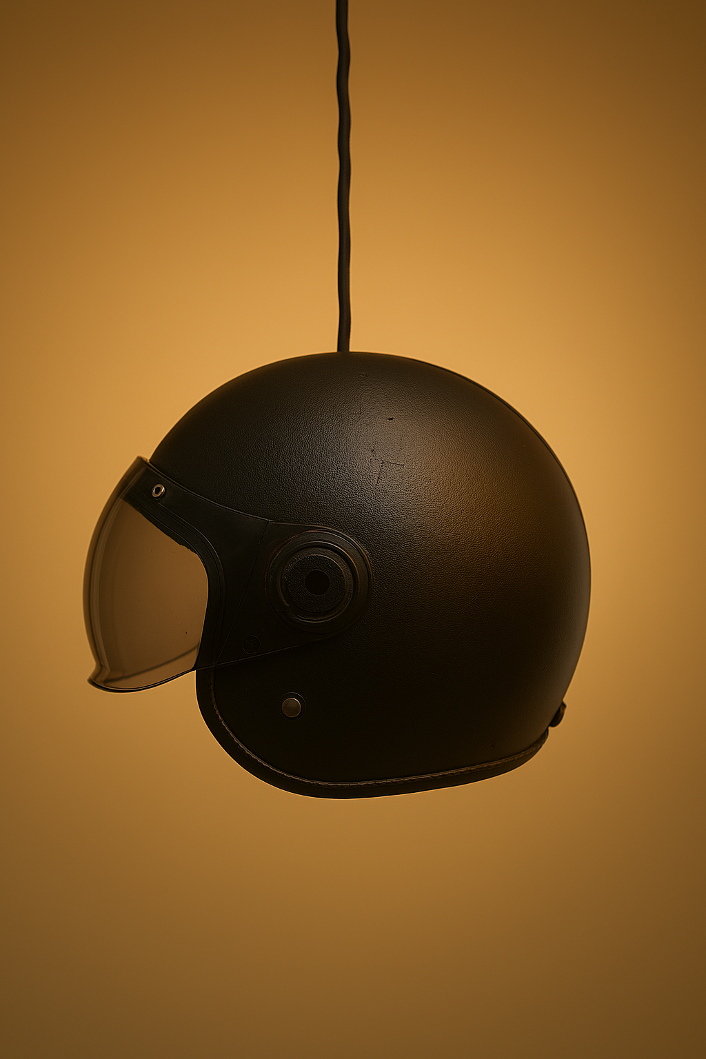 Casco Lámpara Jet Cuero