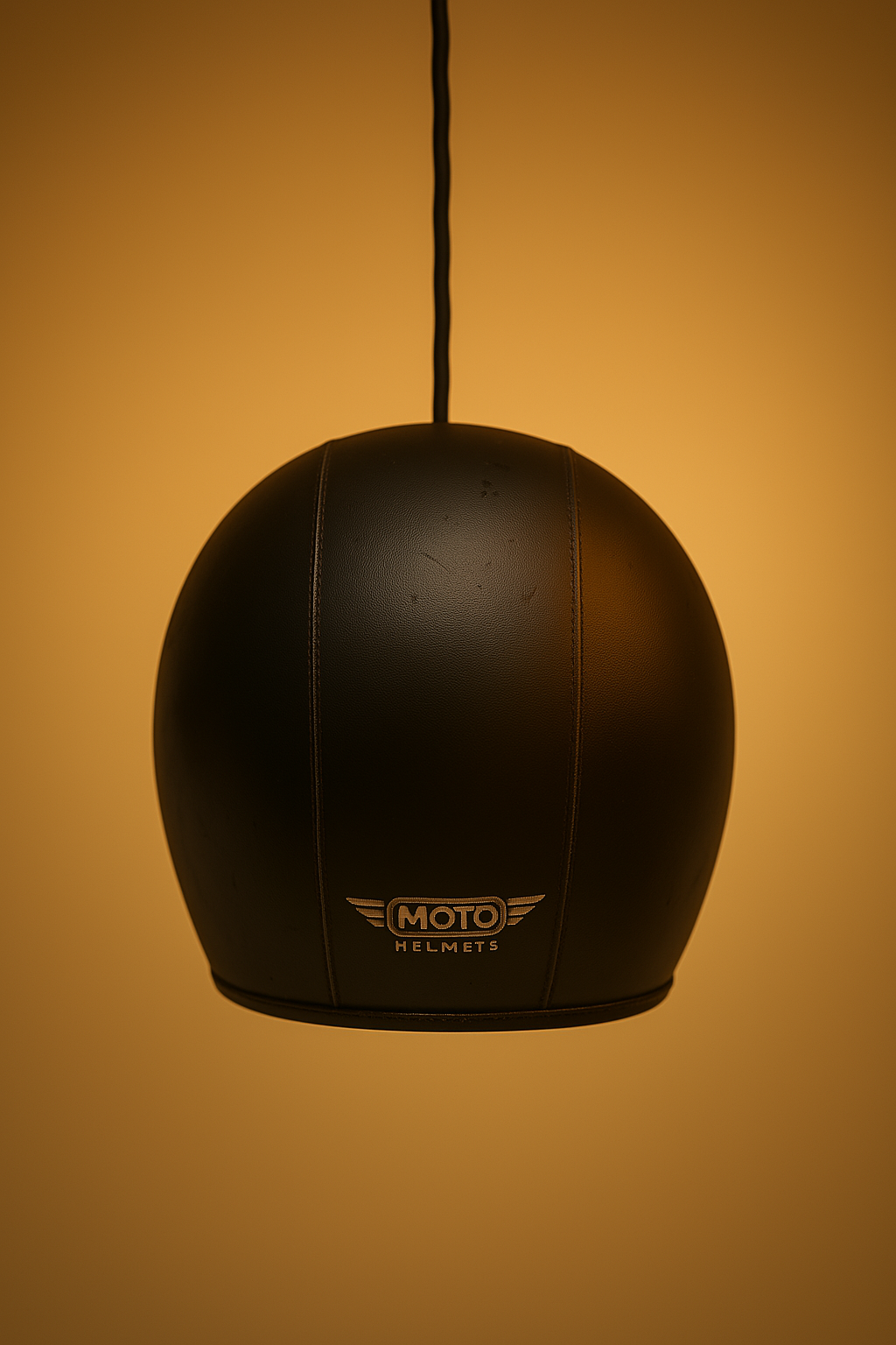 Casco Lámpara Jet Cuero